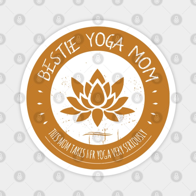 Bestie Yoga Mom, Hot yoga Magnet by FlyingWhale369